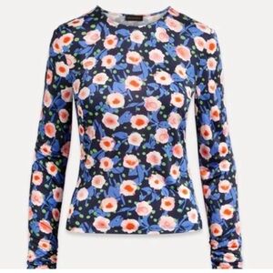 STINE GOYA Floral Blue and Pink Blouse